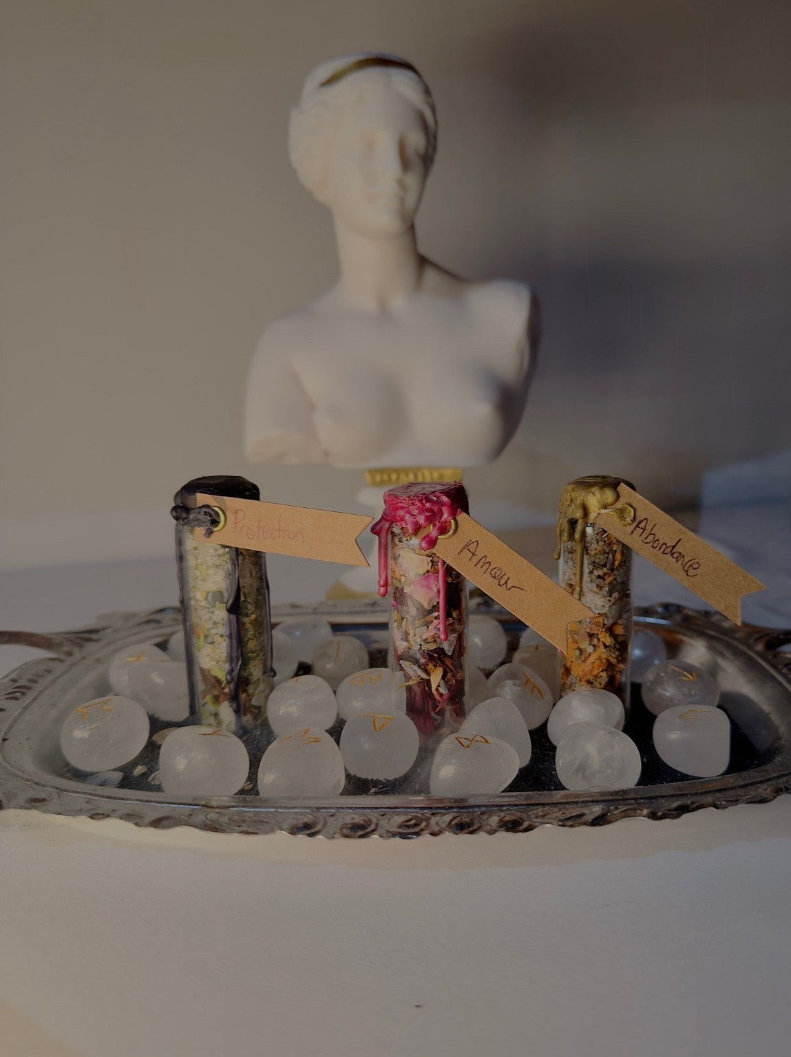 ✨ Coffret “Trinité Mystique” (Protection – Amour – Abondance)